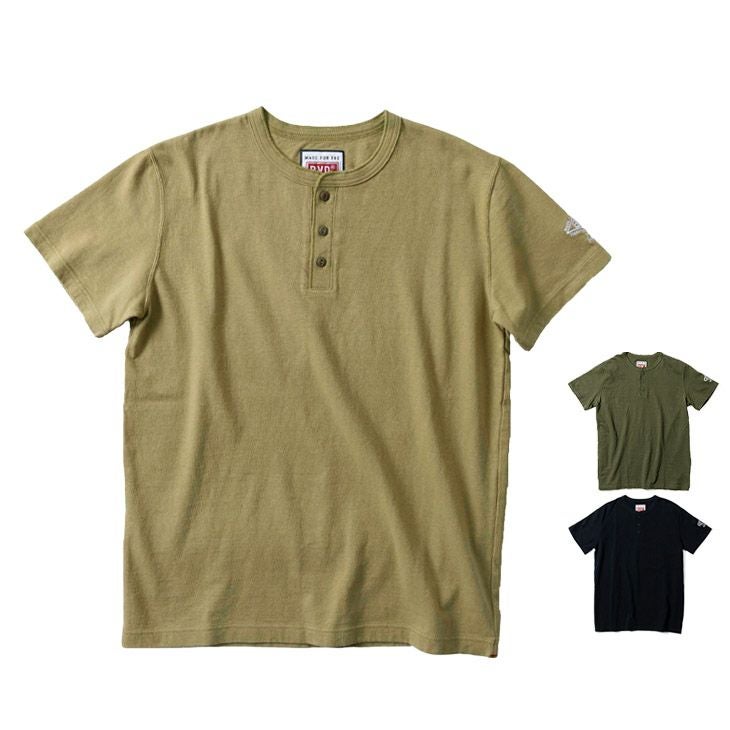 日本製】ヘビーウエイト 綿100％ ヘンリーネックTシャツ by BVD（M/L