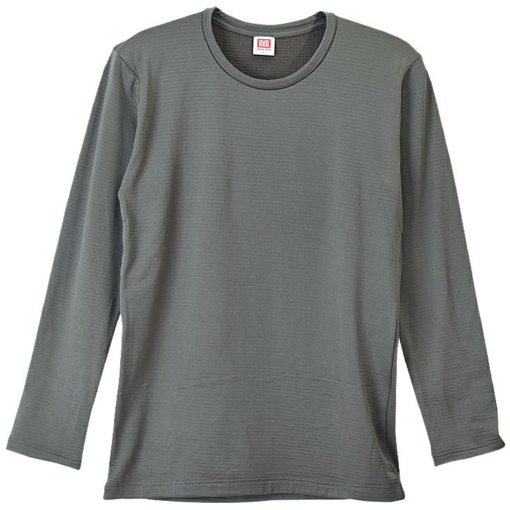 25年モデル】BVD 瞬暖GRID-TEC + 裏起毛 クルーネック長袖Tシャツ 【M