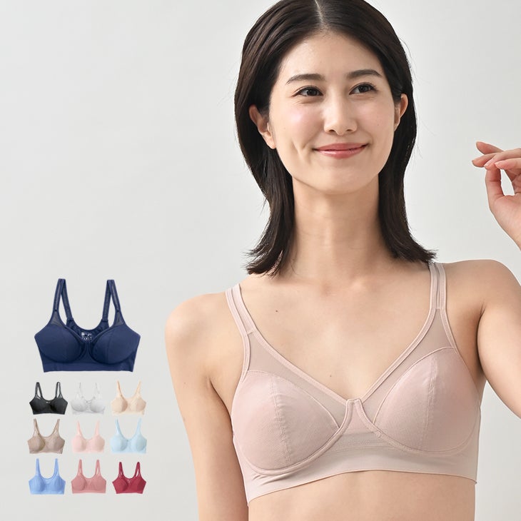 BVD 涼ブラ 軽い ムレにくい ハーフトップ 涼しいブラ (S/M/MG/L/LG/LL