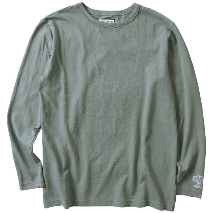 日本製】ヘビーウエイト 綿100％ クルーネックロングスリーブTシャツ