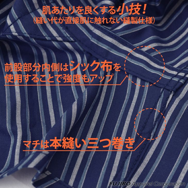 BVD 先染 トランクス チェック ストライプ 前開き 綿100％ (M/L/LL