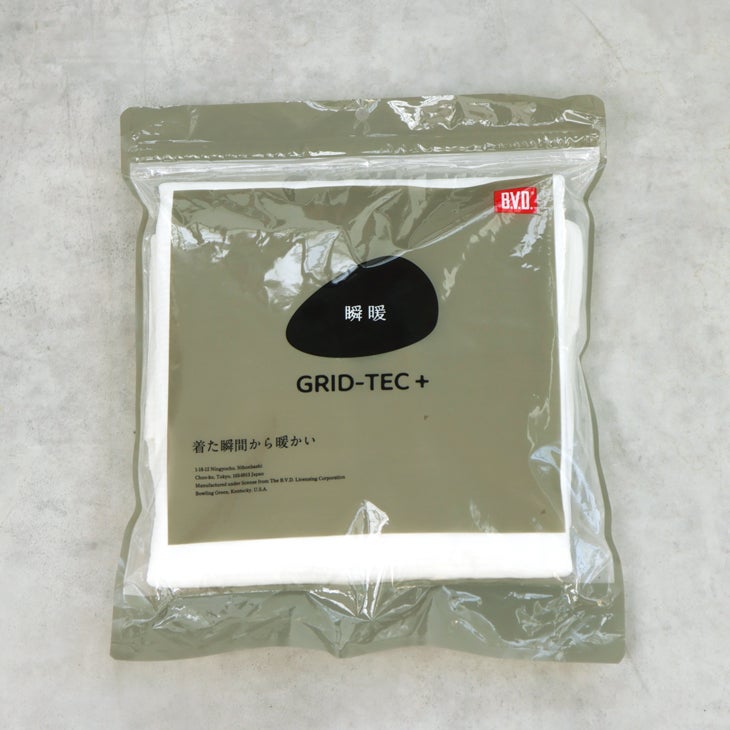 25年モデル】BVD 瞬暖GRID-TEC + 裏起毛 ハイネックフーディ 【M/L/LL
