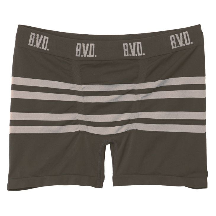 BVD ボクサーパンツ 立体成型 ソフトフィット ボーダー 前とじ （M/L