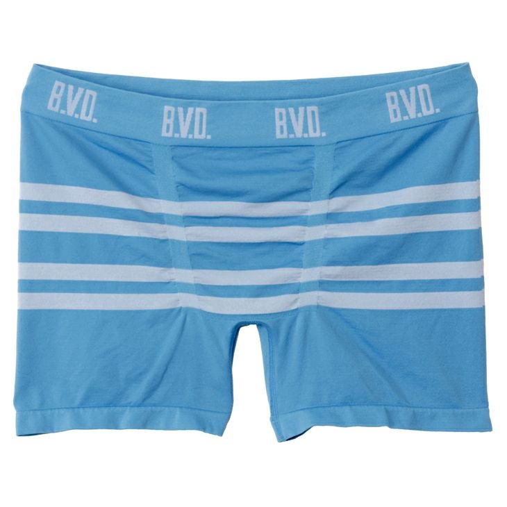 BVD ボクサーパンツ 立体成型 ソフトフィット ボーダー 前とじ （M/L