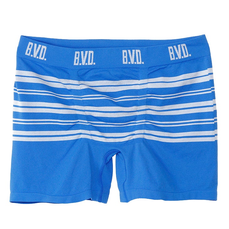 BVD ボクサーパンツ 立体成型 ソフトフィット ボーダー 前とじ （M/L