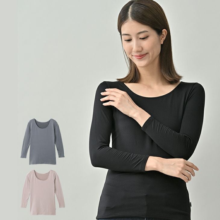 瞬暖 あったかインナー 裏起毛 8分袖シャツ (M/L) BAKH38 | フジボウ