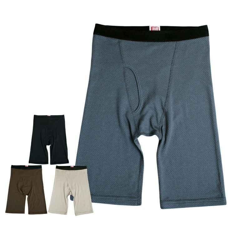 BVD ジャガードスムース ロングボクサーパンツ 軽量 保温 (M/L/LL