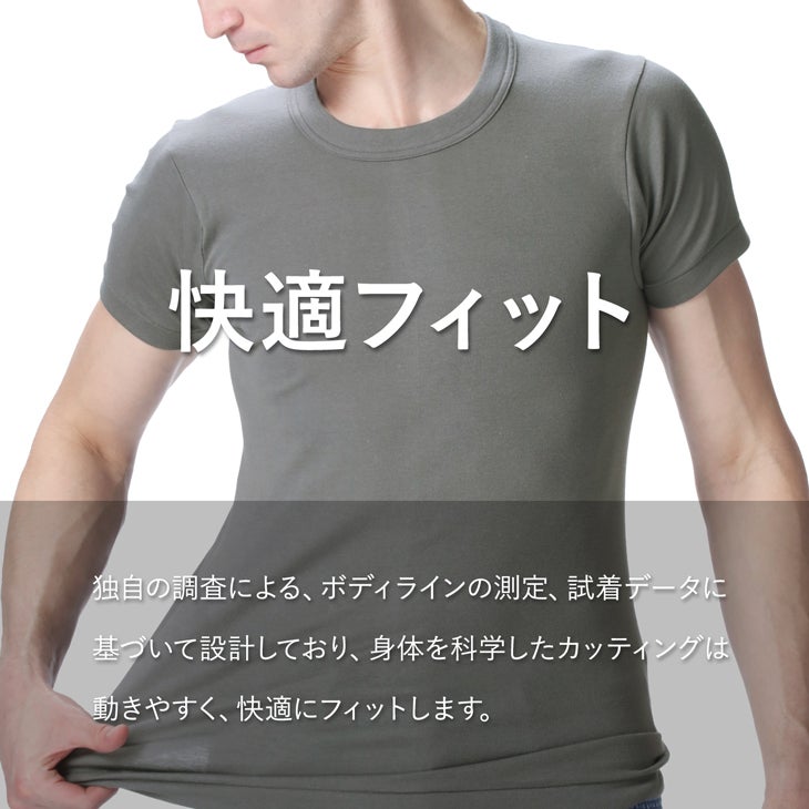 B.V.D.GOLD 限定COLOR 丸首半袖Tシャツ TOUGH NECK 綿100％ （M/L/LL
