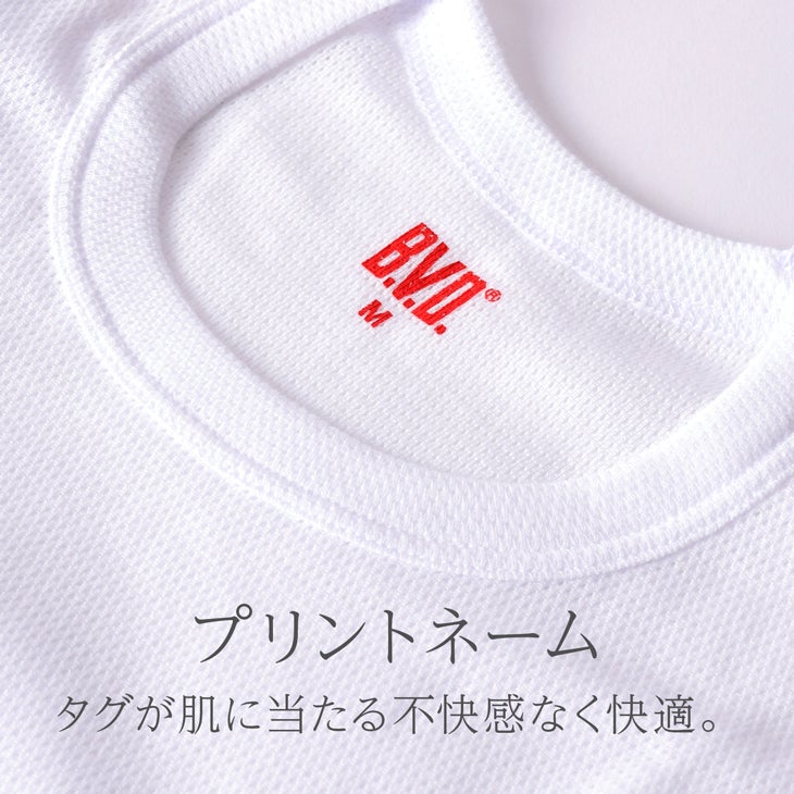 2枚組 BVD NEW STANDARD 風が通るメッシュインナー Vネック半袖Tシャツ