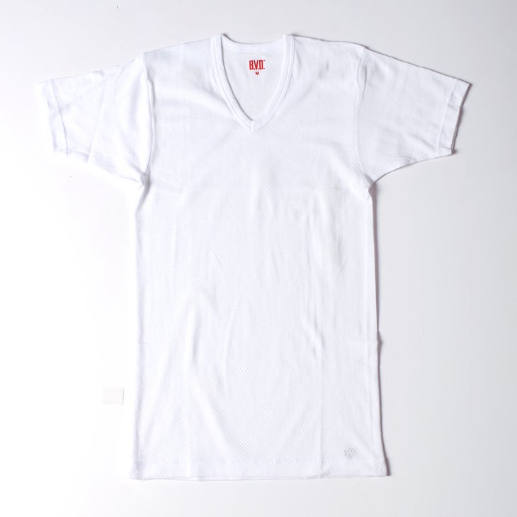2枚組 BVD NEW STANDARD 風が通るメッシュインナー Vネック半袖Tシャツ